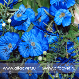 искусственные цветы анютины глазки цвета синий 12