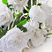 искусственные цветы букет свадебный роза + мал-я без длинной ветки цвета белый 6